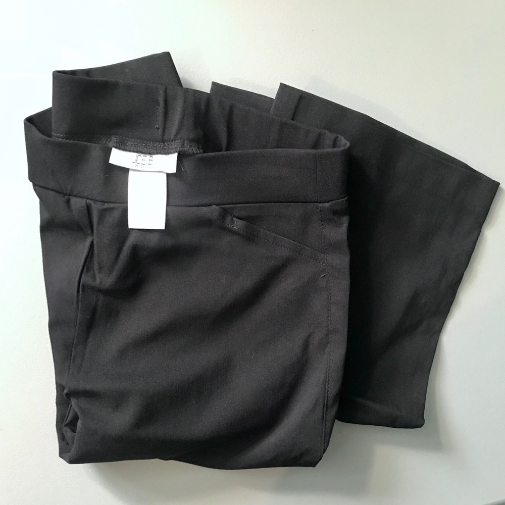 NEVER WORN Elastic Waist Spandex Black Slacks
